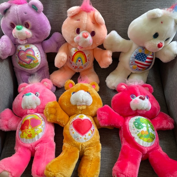1990s Care Bears: Tenderheart, Share, Proud Heart, Love A Lot